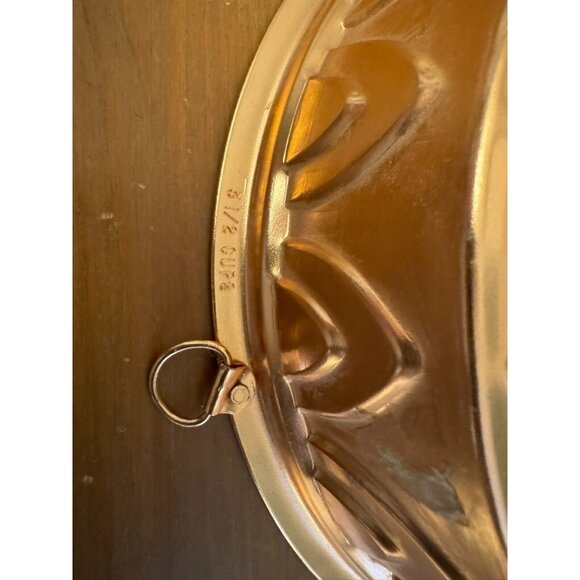 Vintage Copper Bundt Pan Jello Mold Wall Hanging Round  3.5 Cups - Picture 3 of 5